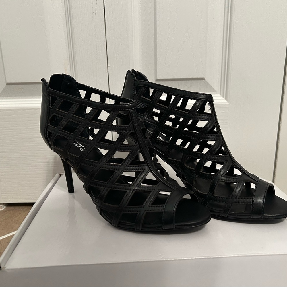 NIB Chicos black cage heels size 9.5